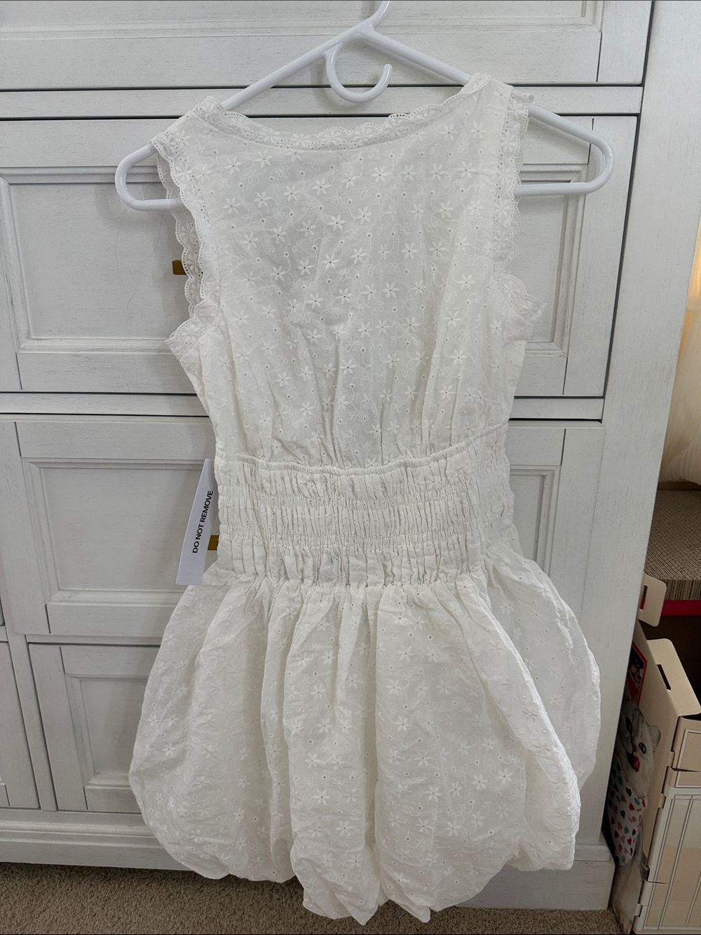Princess Polly White Eyelet Bubble Dress for Kids